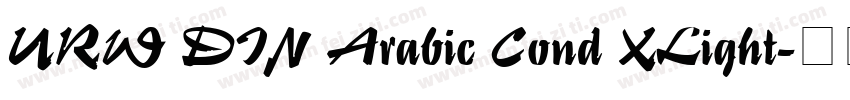 URW DIN Arabic Cond XLight字体转换